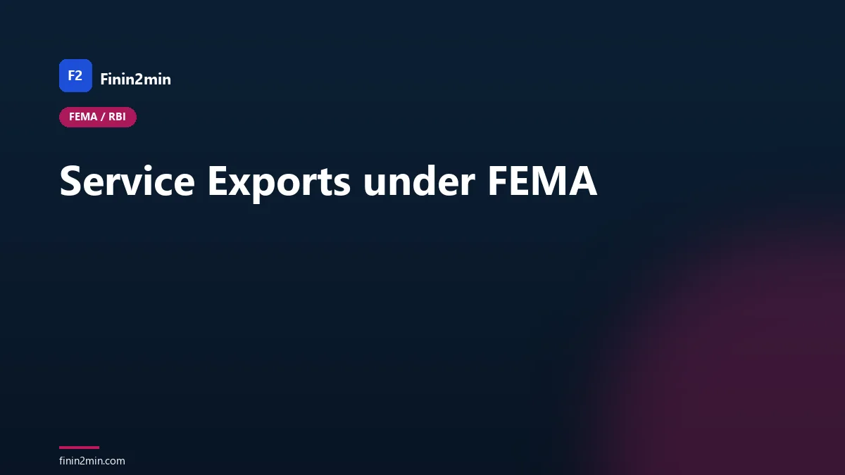 Service Exports under FEMA