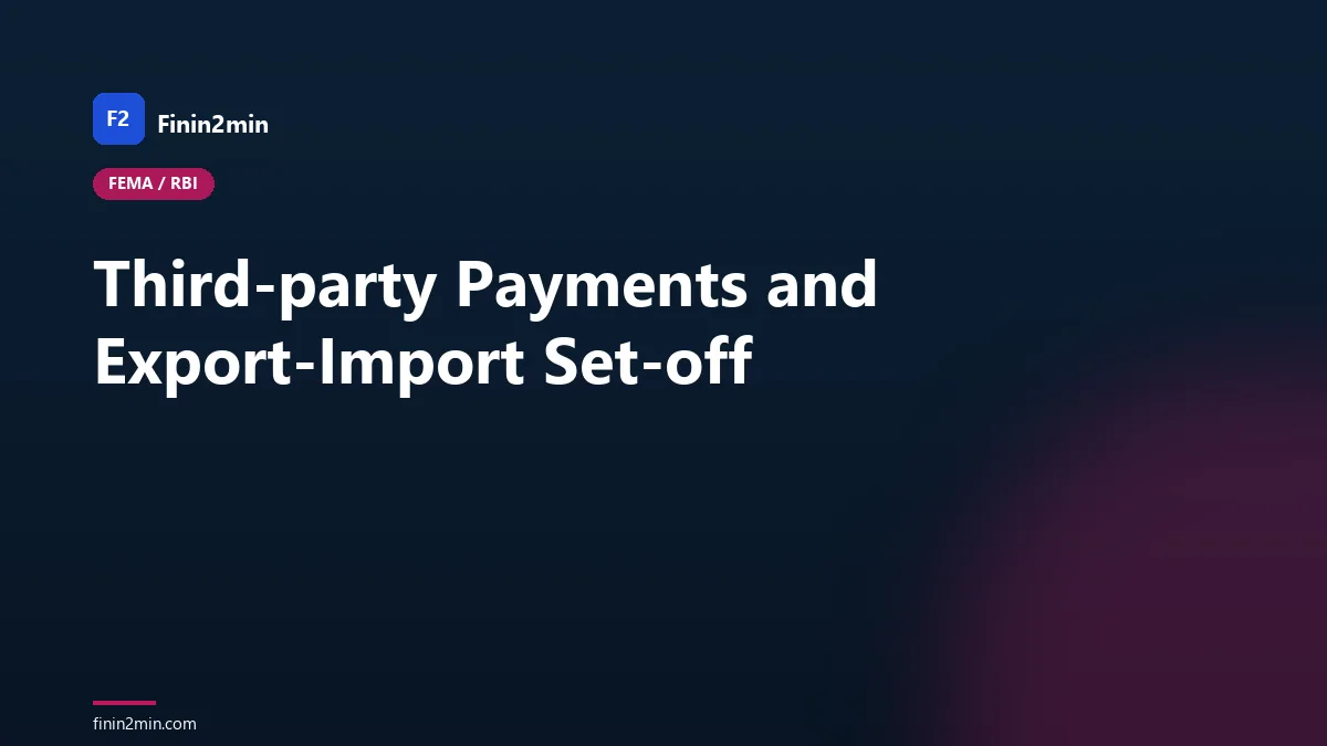 Third-party Payments and Export-Import Set-off