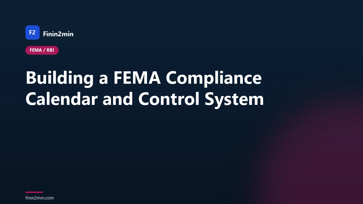 Building a FEMA Compliance Calendar and Control System