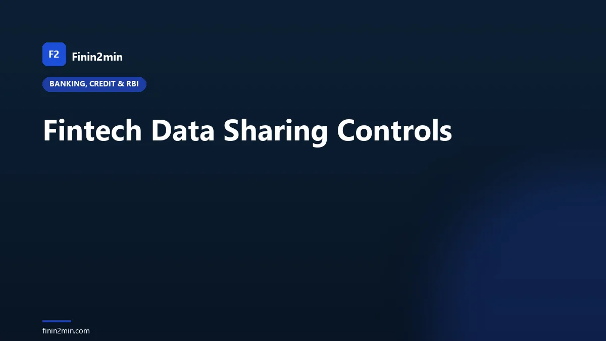 Fintech Data Sharing Controls