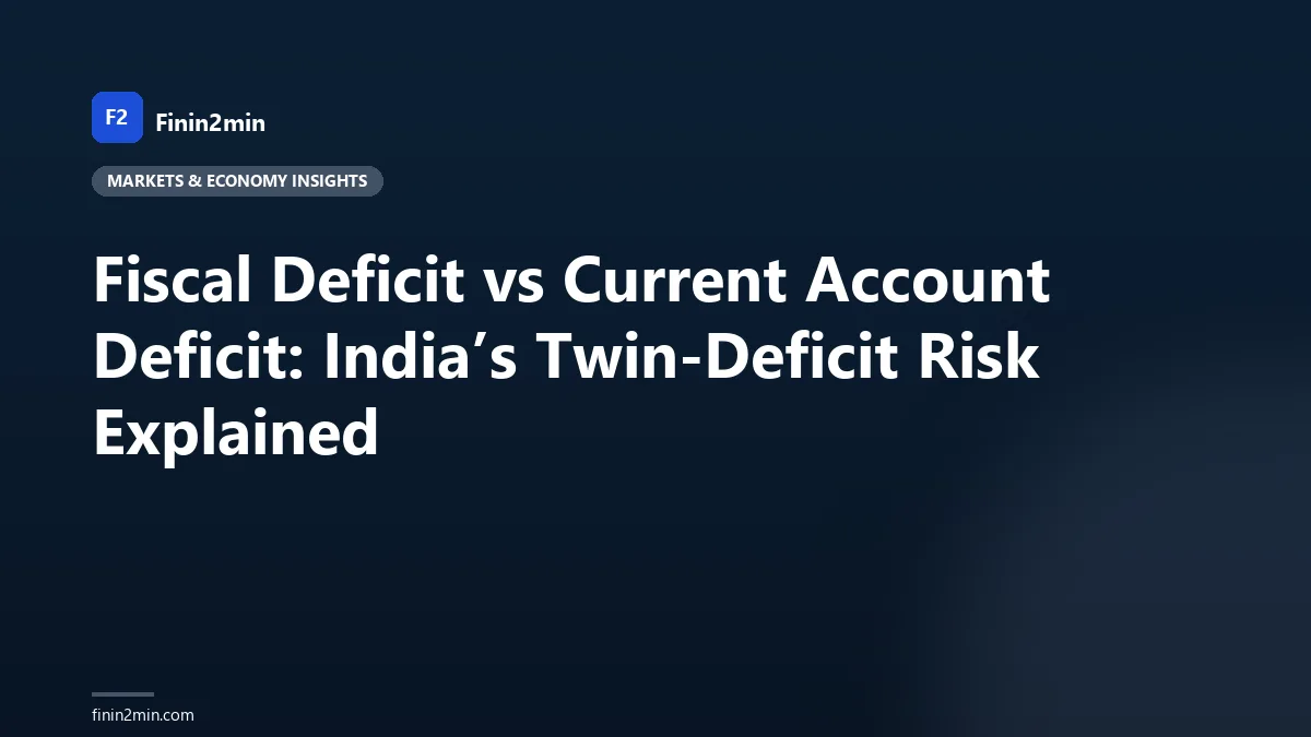 Fiscal Deficit vs Current Account Deficit: India’s Twin-Deficit Risk Explained