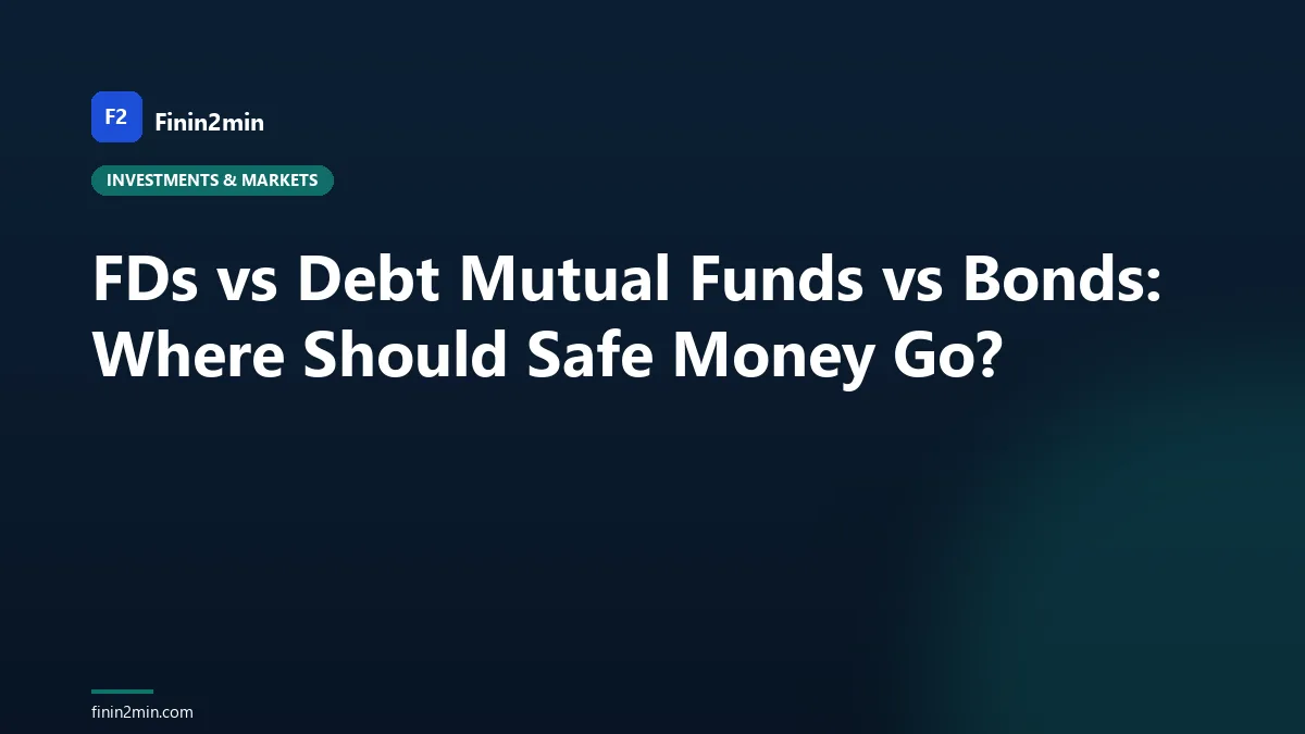 FDs vs Debt Mutual Funds vs Bonds: Where Should Safe Money Go?