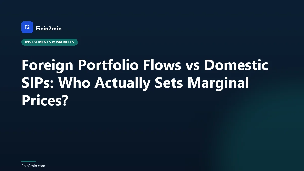 Foreign Portfolio Flows vs Domestic SIPs: Who Actually Sets Marginal Prices?