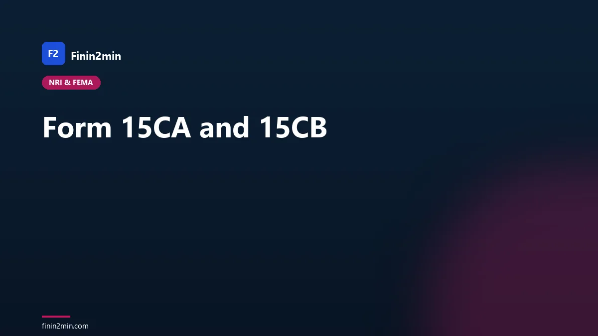 Form 15CA and 15CB