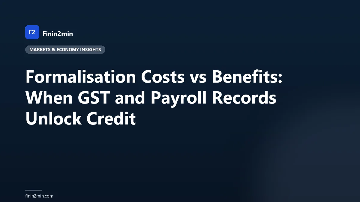 Formalisation Costs vs Benefits: When GST and Payroll Records Unlock Credit