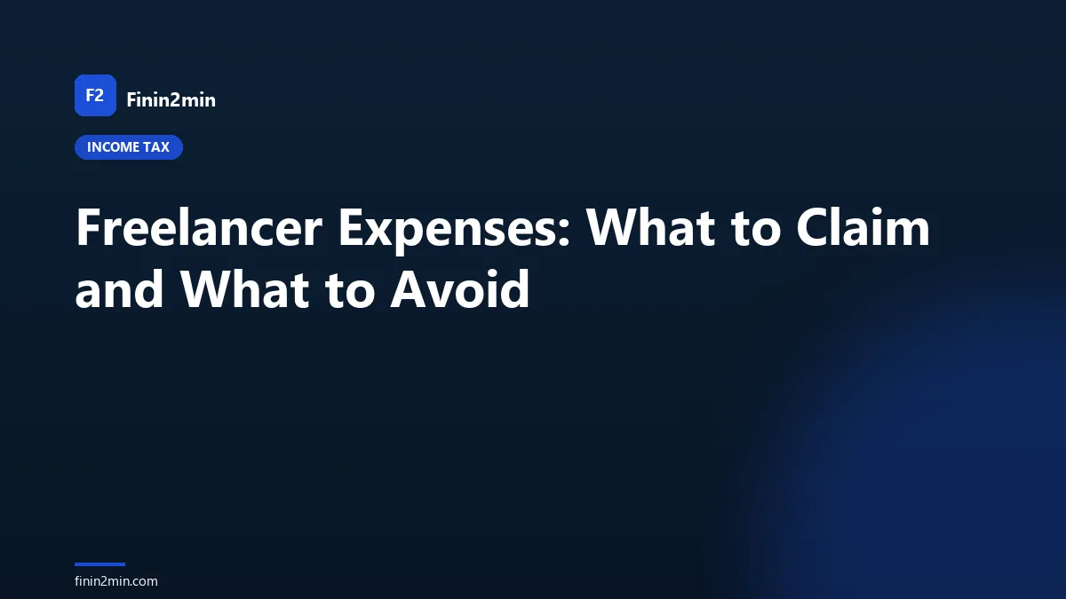 Freelancer Expenses: What to Claim and What to Avoid