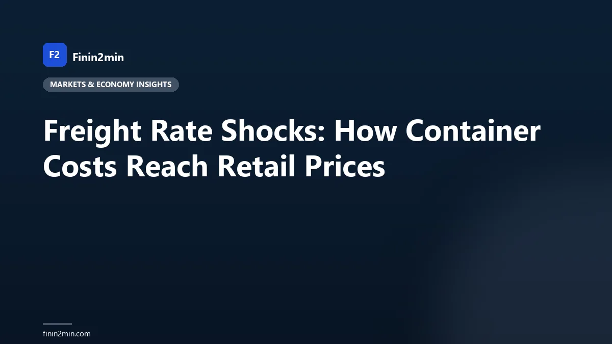 Freight Rate Shocks: How Container Costs Reach Retail Prices