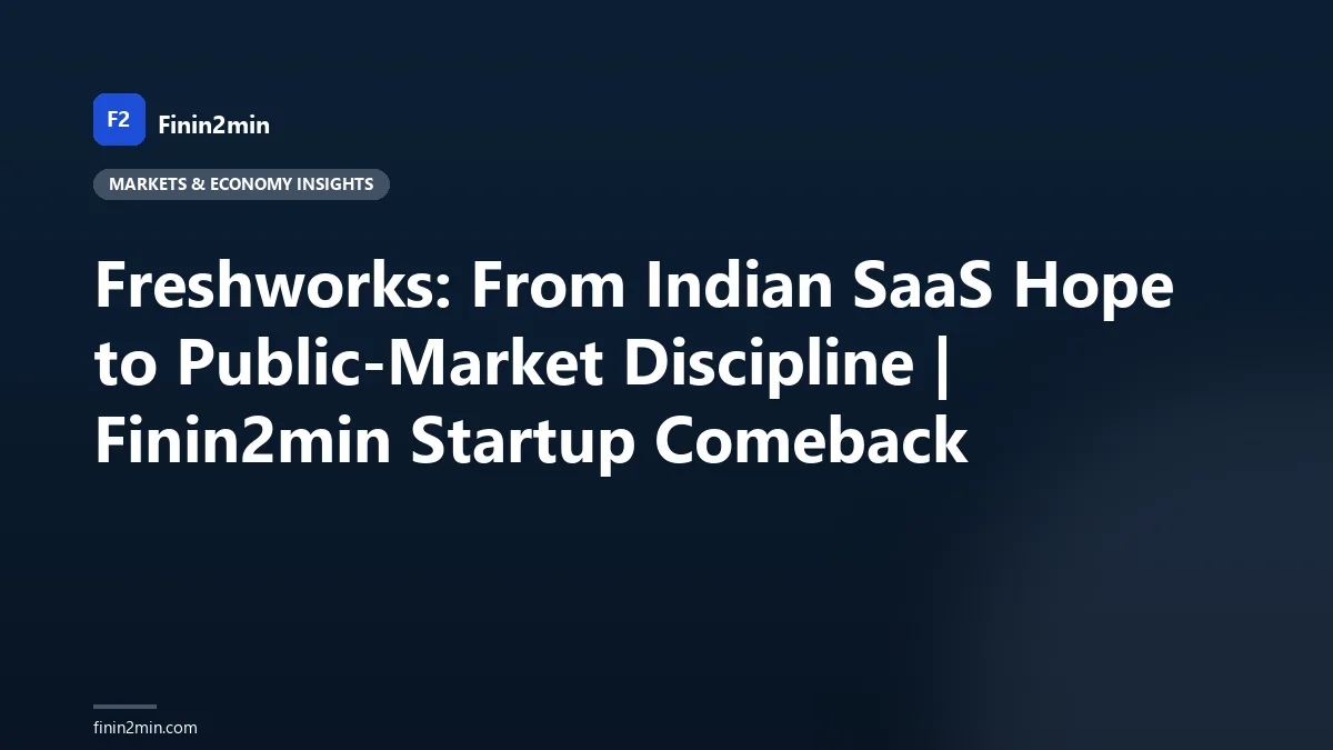 Freshworks: From Indian SaaS Hope to Public-Market Discipline | Finin2min Startup Comeback