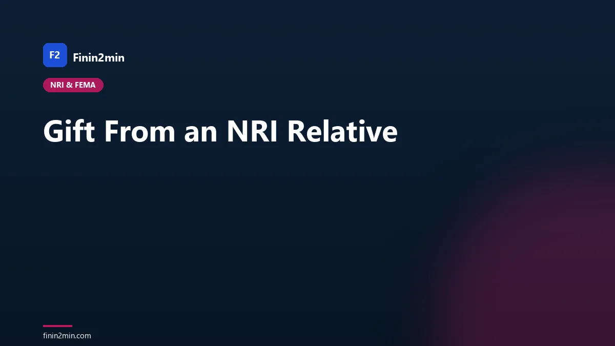 Gift From an NRI Relative