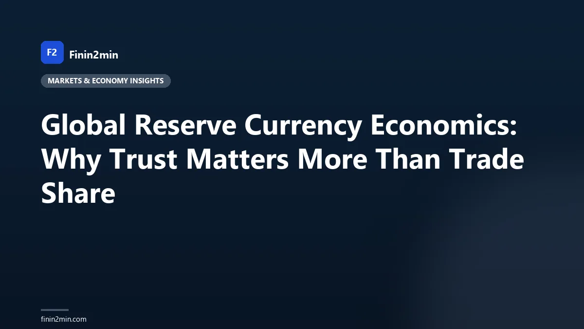 Global Reserve Currency Economics: Why Trust Matters More Than Trade Share