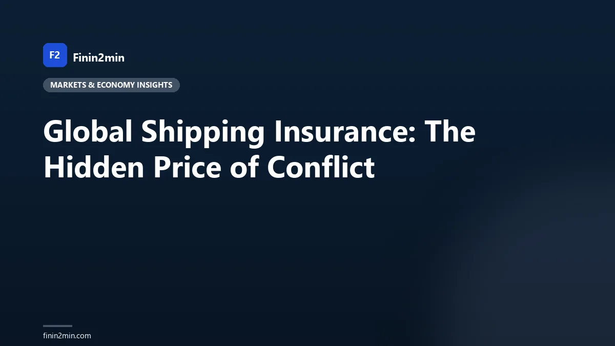 Global Shipping Insurance: The Hidden Price of Conflict