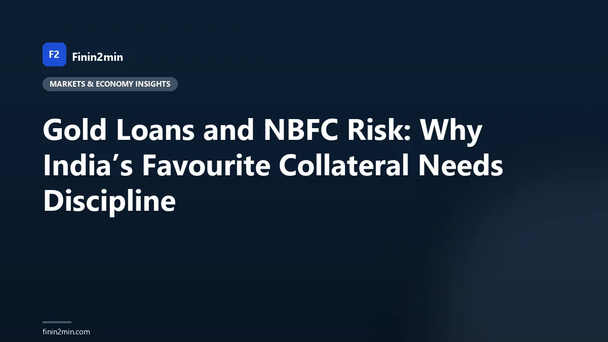 Gold Loans and NBFC Risk: Why India’s Favourite Collateral Needs Discipline