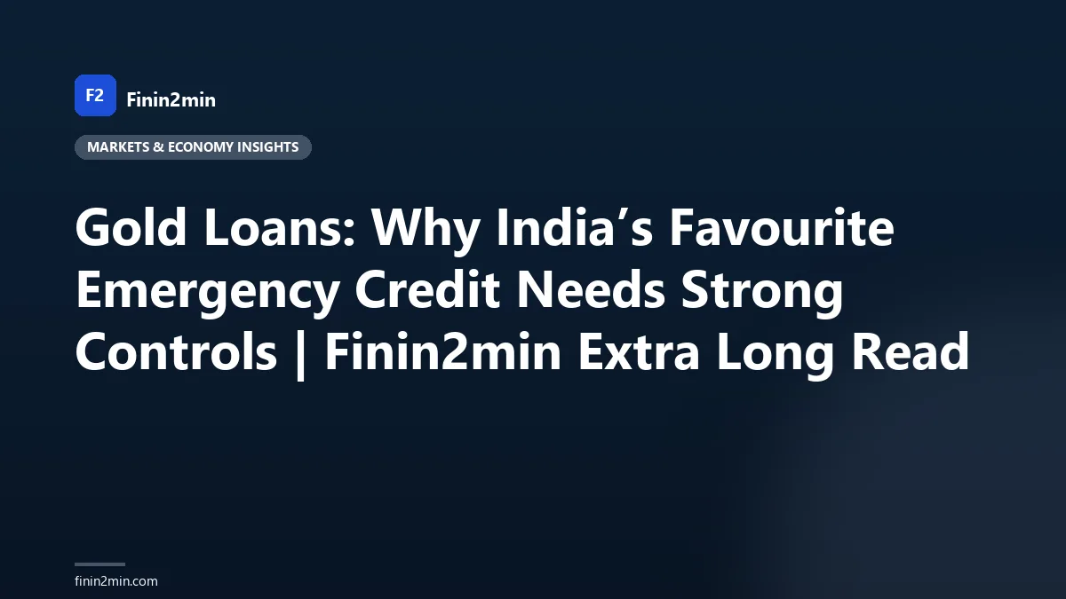 Gold Loans: Why India’s Favourite Emergency Credit Needs Strong Controls | Finin2min Extra Long Read