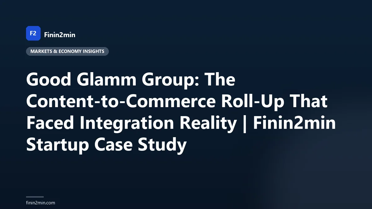 Good Glamm Group: The Content-to-Commerce Roll-Up That Faced Integration Reality | Finin2min Startup Case Study