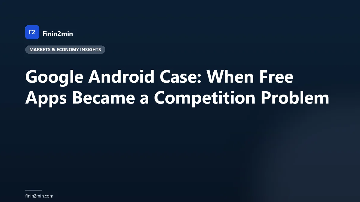 Google Android Case: When Free Apps Became a Competition Problem