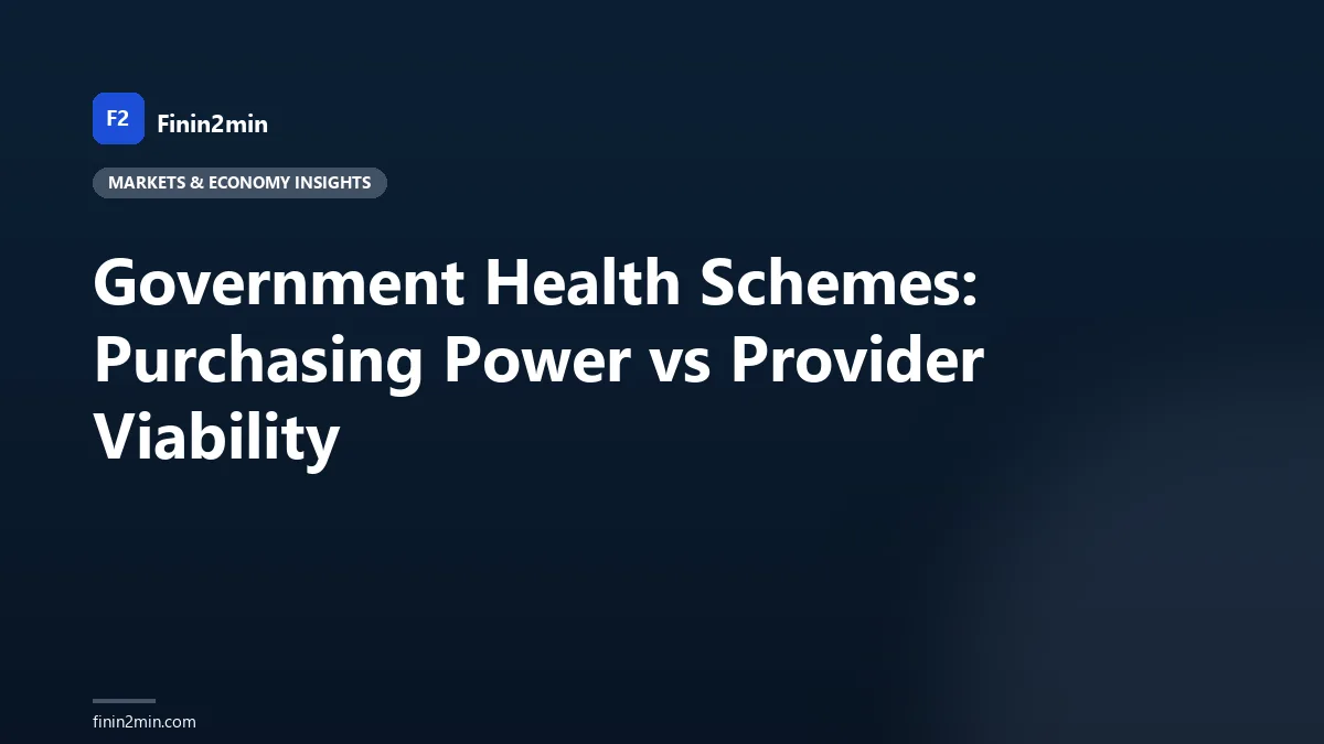 Government Health Schemes: Purchasing Power vs Provider Viability