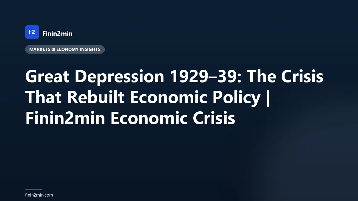 Great Depression 1929–39: The Crisis That Rebuilt Economic Policy | Finin2min Economic Crisis