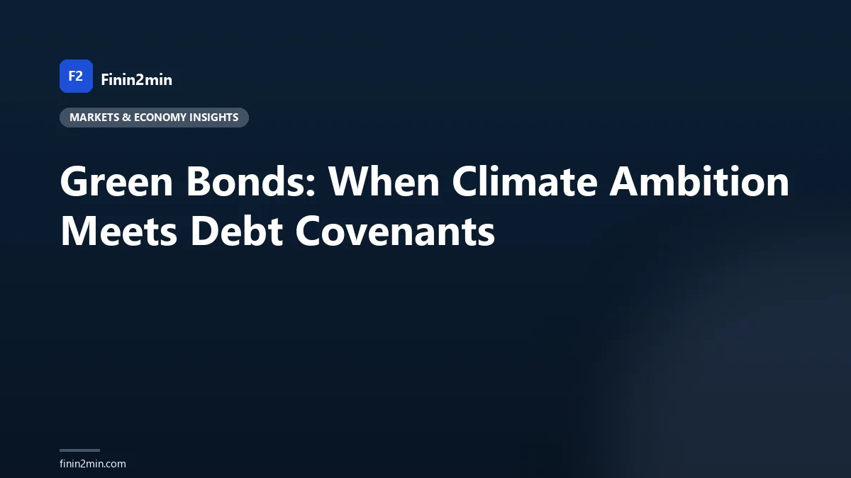 Green Bonds: When Climate Ambition Meets Debt Covenants