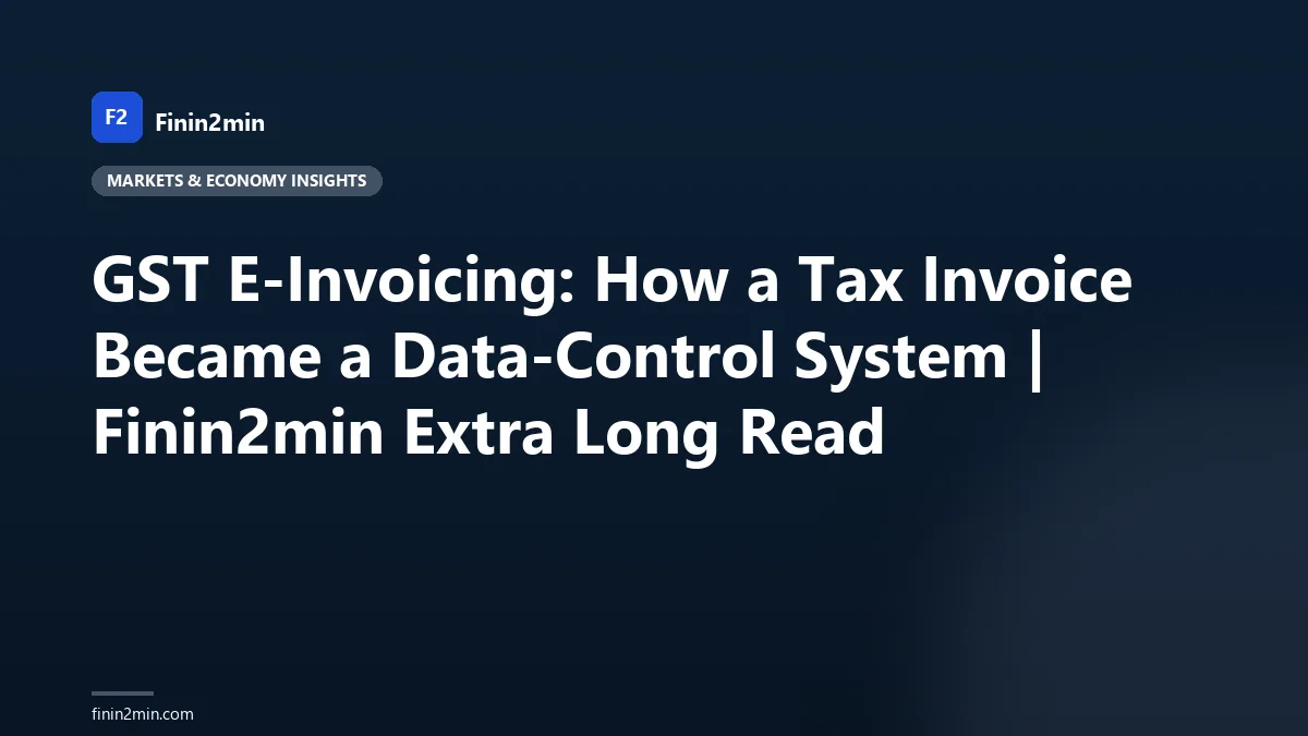 GST E-Invoicing: How a Tax Invoice Became a Data-Control System | Finin2min Extra Long Read