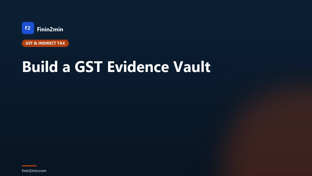 Build a GST Evidence Vault