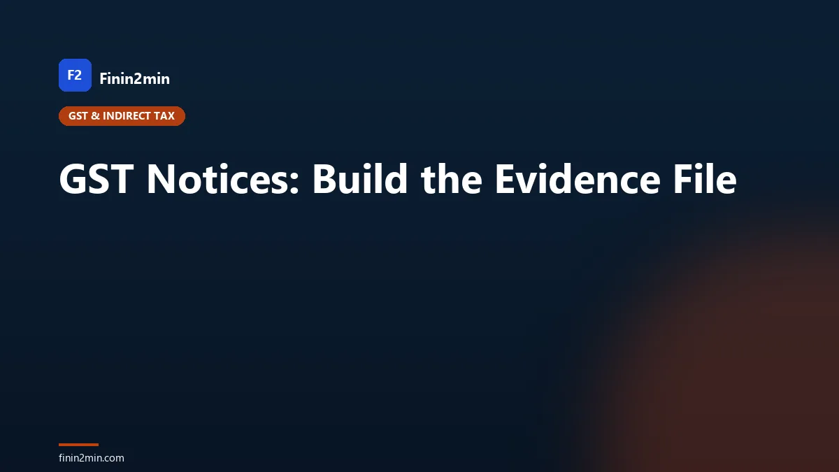 GST Notices: Build the Evidence File