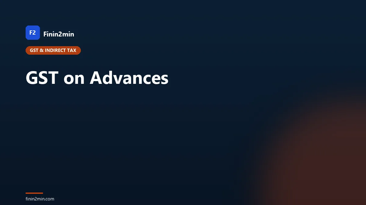 GST on Advances