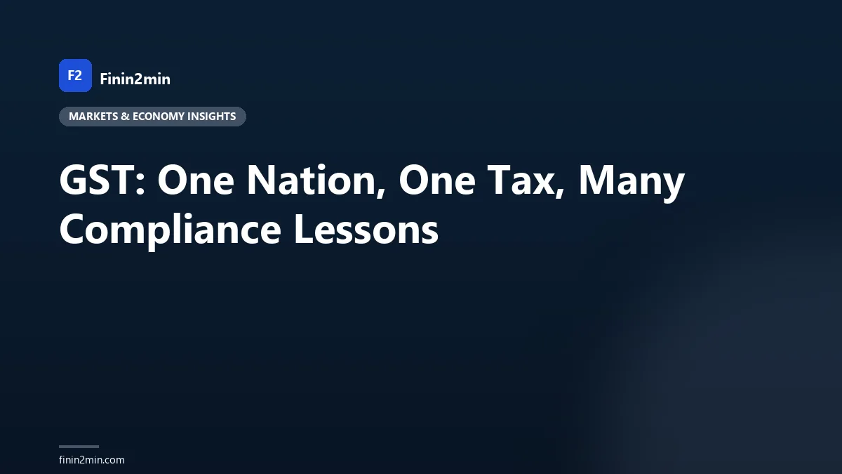 GST: One Nation, One Tax, Many Compliance Lessons