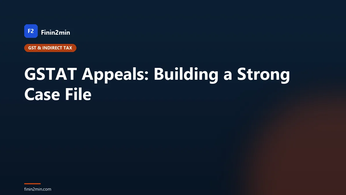 GSTAT Appeals: Building a Strong Case File