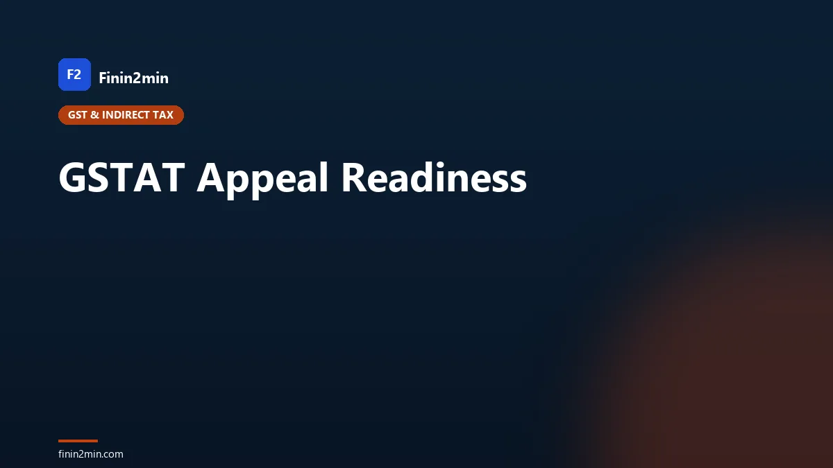 GSTAT Appeal Readiness