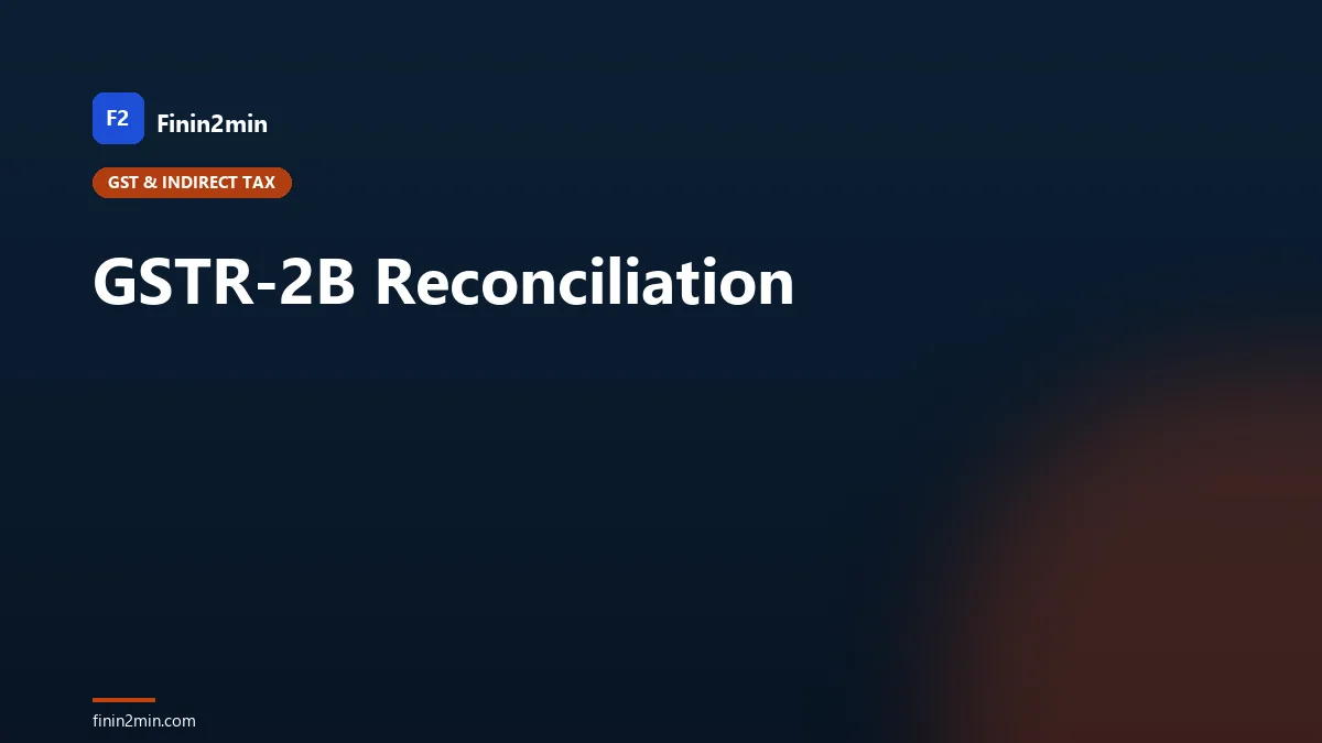 GSTR-2B Reconciliation