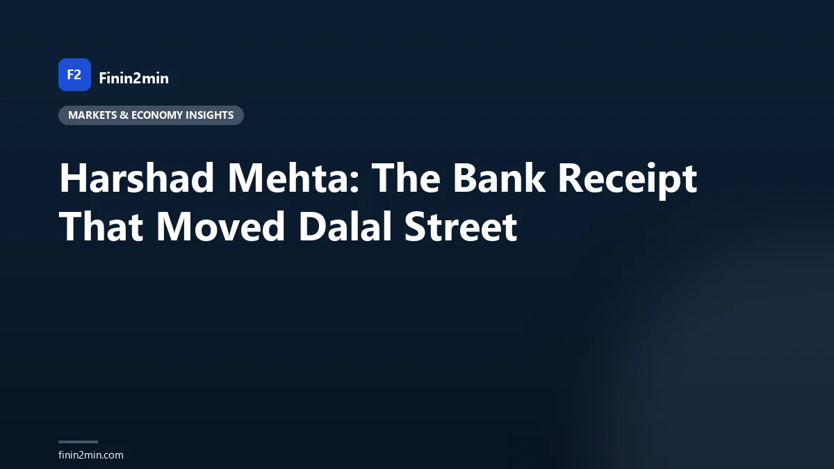 Harshad Mehta: The Bank Receipt That Moved Dalal Street