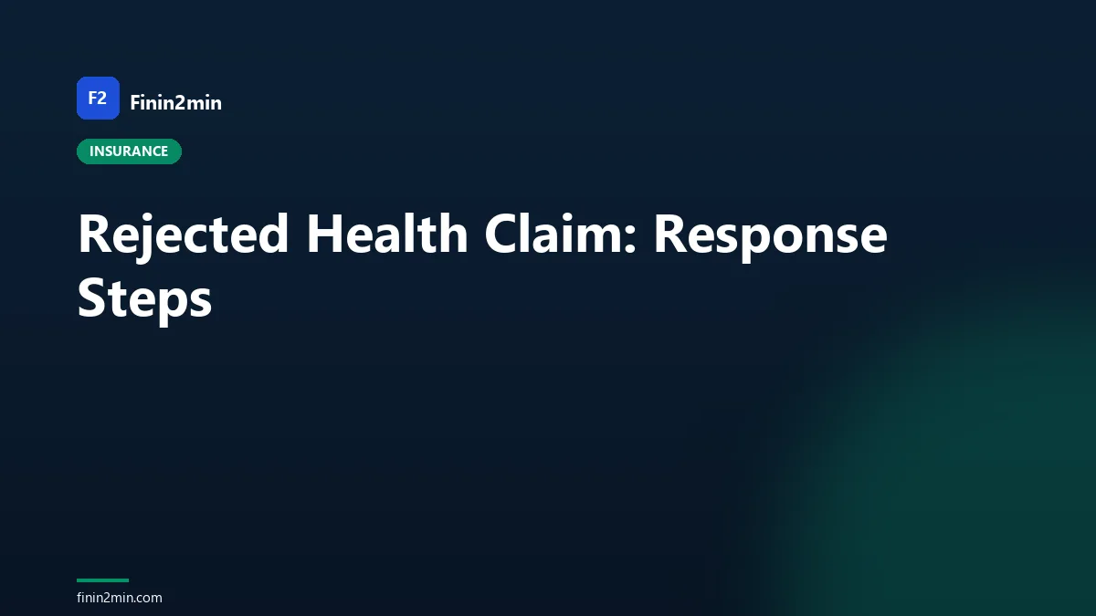 Rejected Health Claim: Response Steps