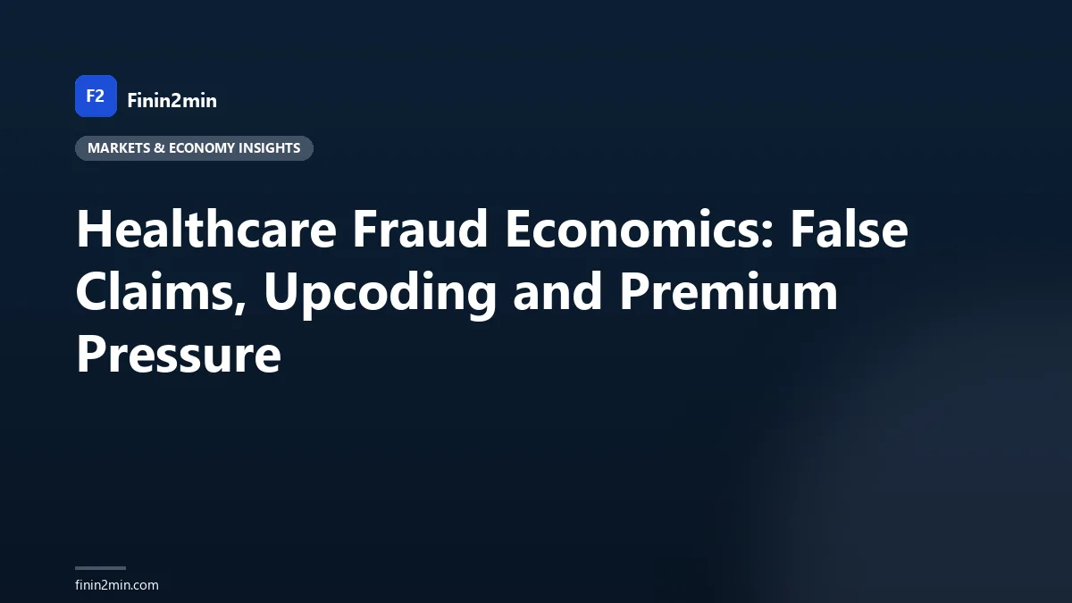 Healthcare Fraud Economics: False Claims, Upcoding and Premium Pressure