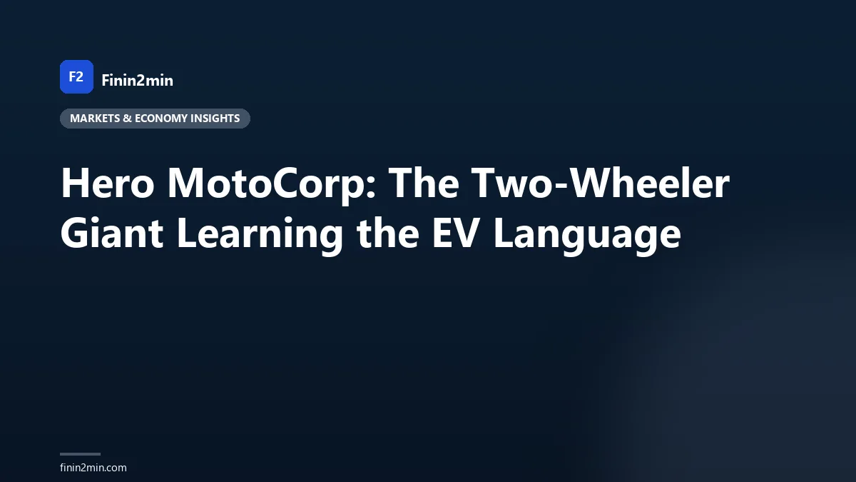 Hero MotoCorp: The Two-Wheeler Giant Learning the EV Language