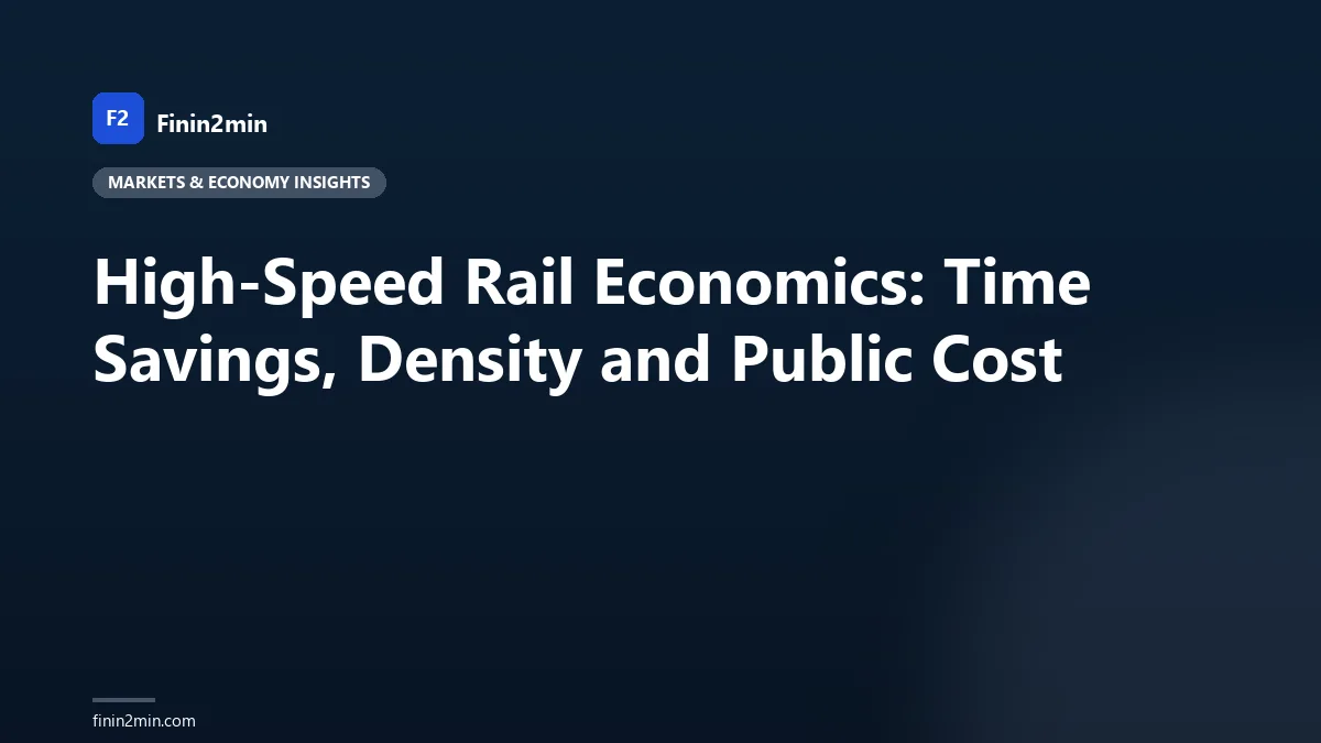 High-Speed Rail Economics: Time Savings, Density and Public Cost