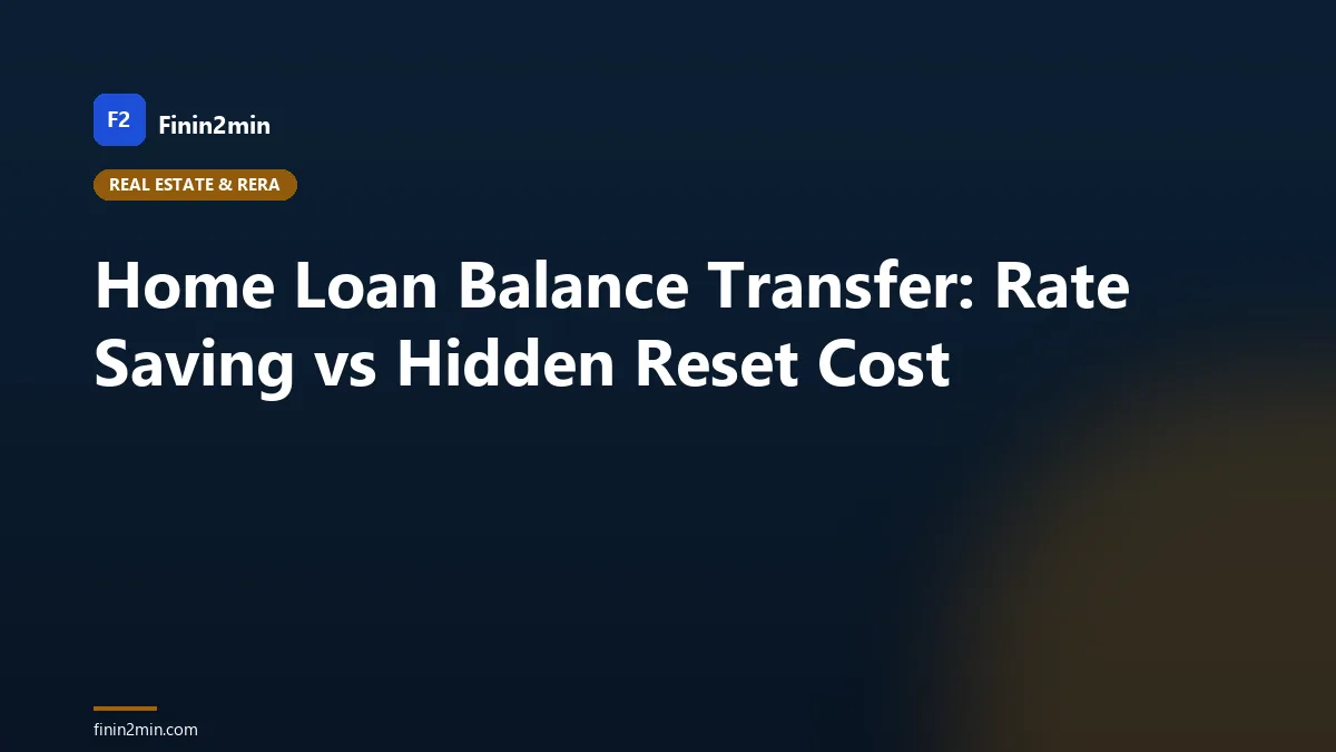 Home Loan Balance Transfer: Rate Saving vs Hidden Reset Cost