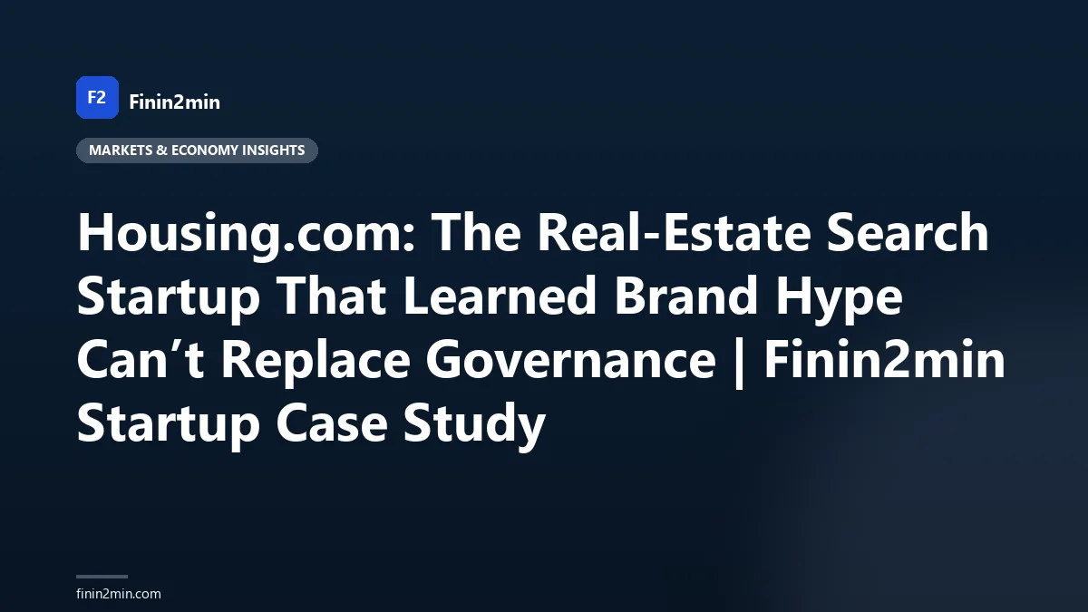 Housing.com: The Real-Estate Search Startup That Learned Brand Hype Can’t Replace Governance | Finin2min Startup Case Study