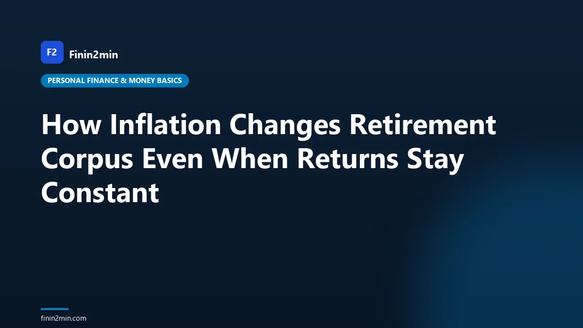 How Inflation Changes Retirement Corpus Even When Returns Stay Constant
