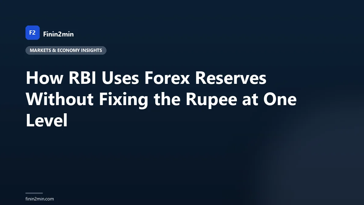 How RBI Uses Forex Reserves Without Fixing the Rupee at One Level