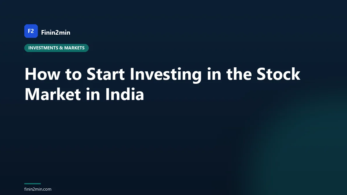 How to Start Investing in the Stock Market in India