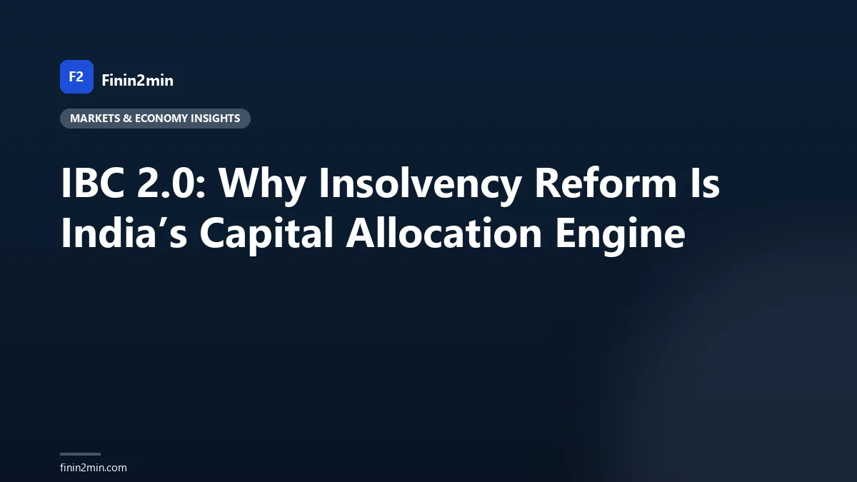 IBC 2.0: Why Insolvency Reform Is India’s Capital Allocation Engine