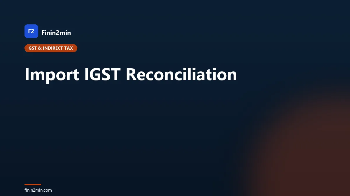Import IGST Reconciliation