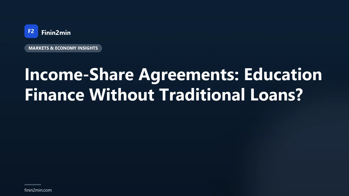 Income-Share Agreements: Education Finance Without Traditional Loans?