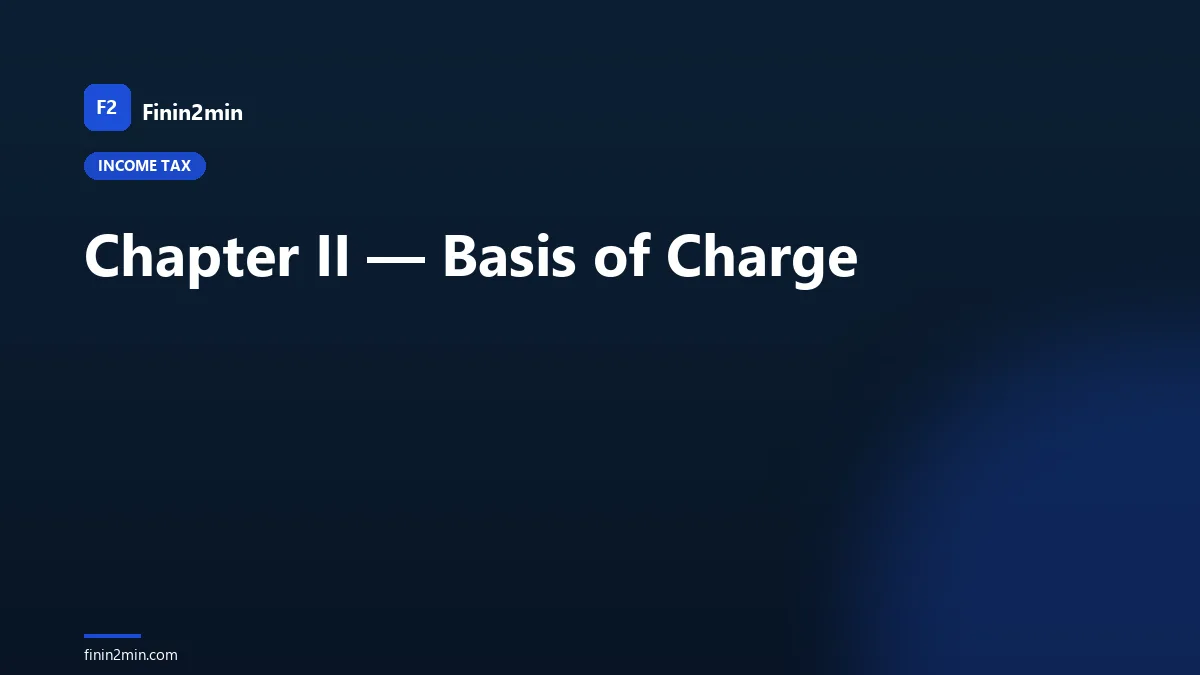 Chapter II — Basis of Charge