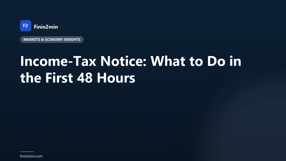 Income-Tax Notice: What to Do in the First 48 Hours
