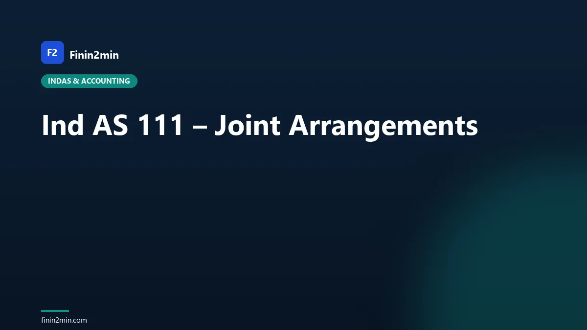 Ind AS 111 – Joint Arrangements