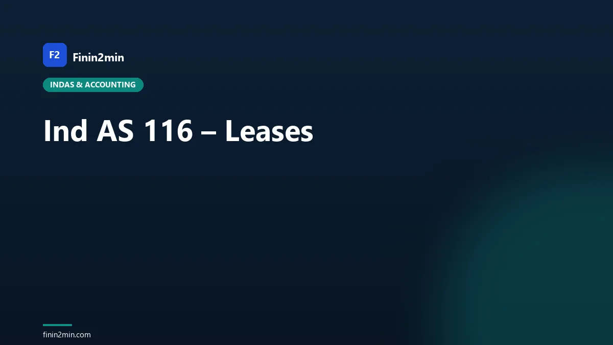 Ind AS 116 – Leases