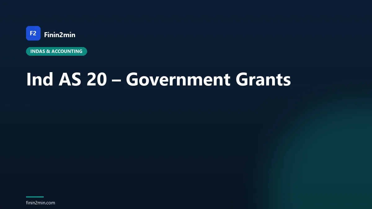Ind AS 20 – Government Grants