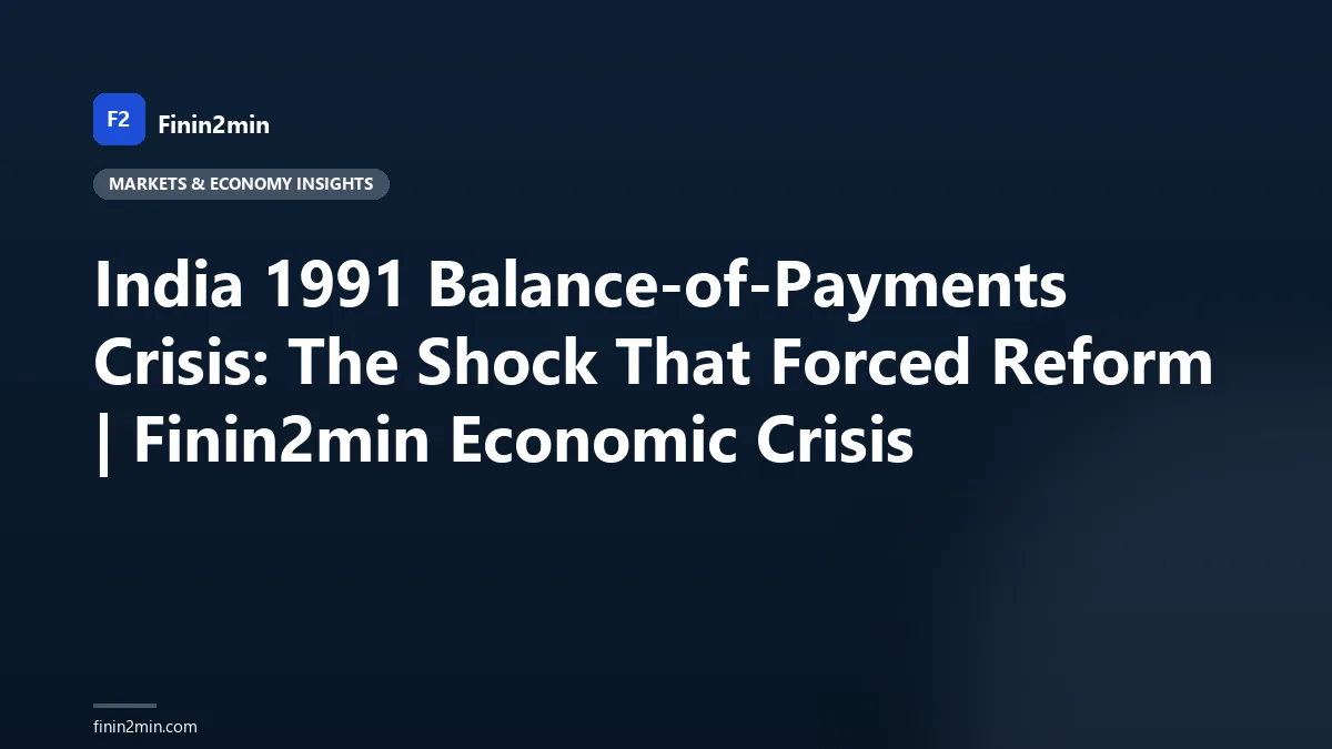 India 1991 Balance-of-Payments Crisis: The Shock That Forced Reform | Finin2min Economic Crisis