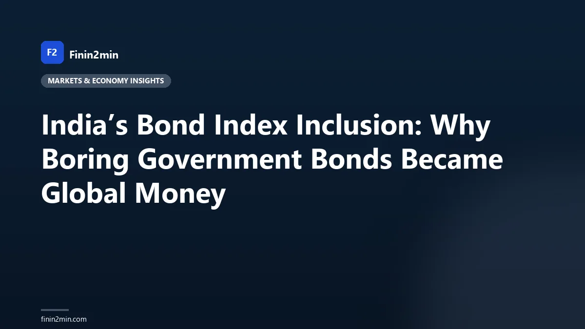 India’s Bond Index Inclusion: Why Boring Government Bonds Became Global Money